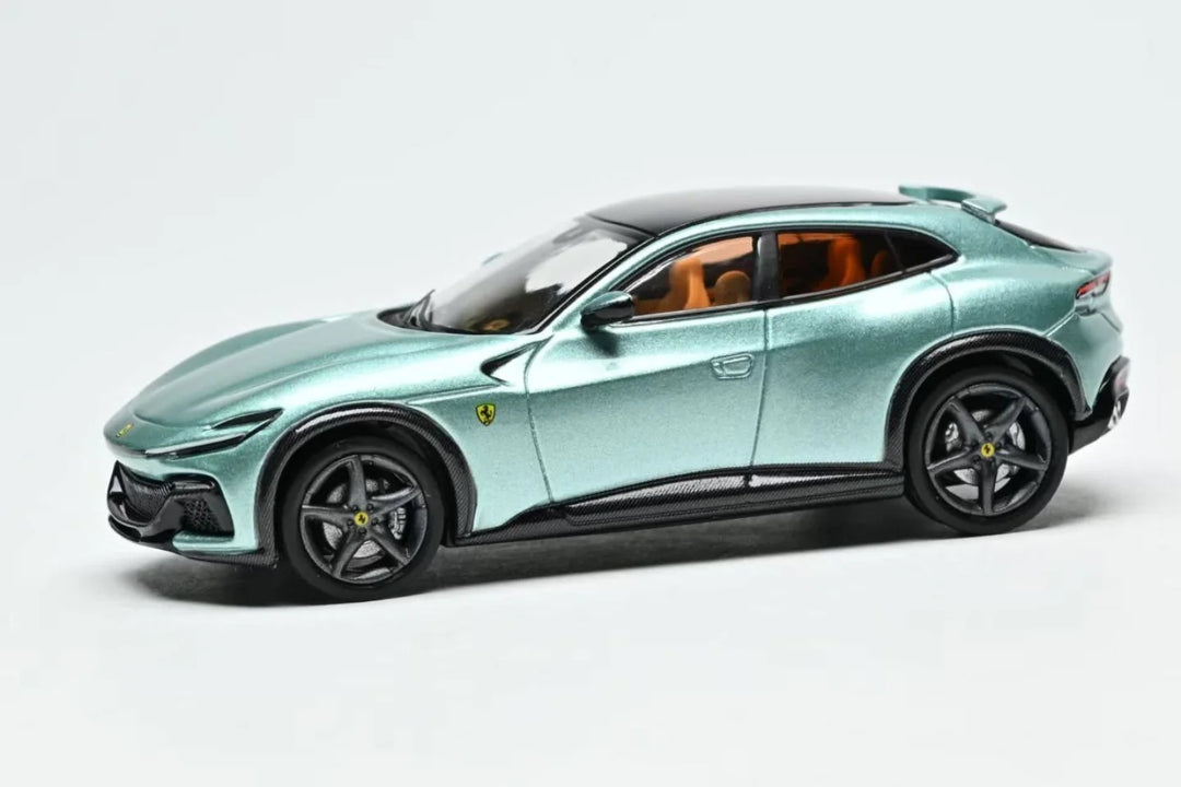 Funny Model 1:64 Ferrari Purosangue Customized Version Verde Dora