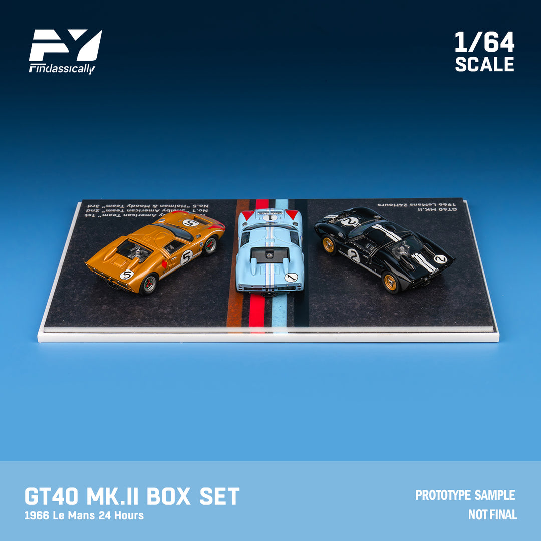 [Preorder] Finclassically 1:64 Ford GT40 MK.II 1966 LeMans 24hr Car Set