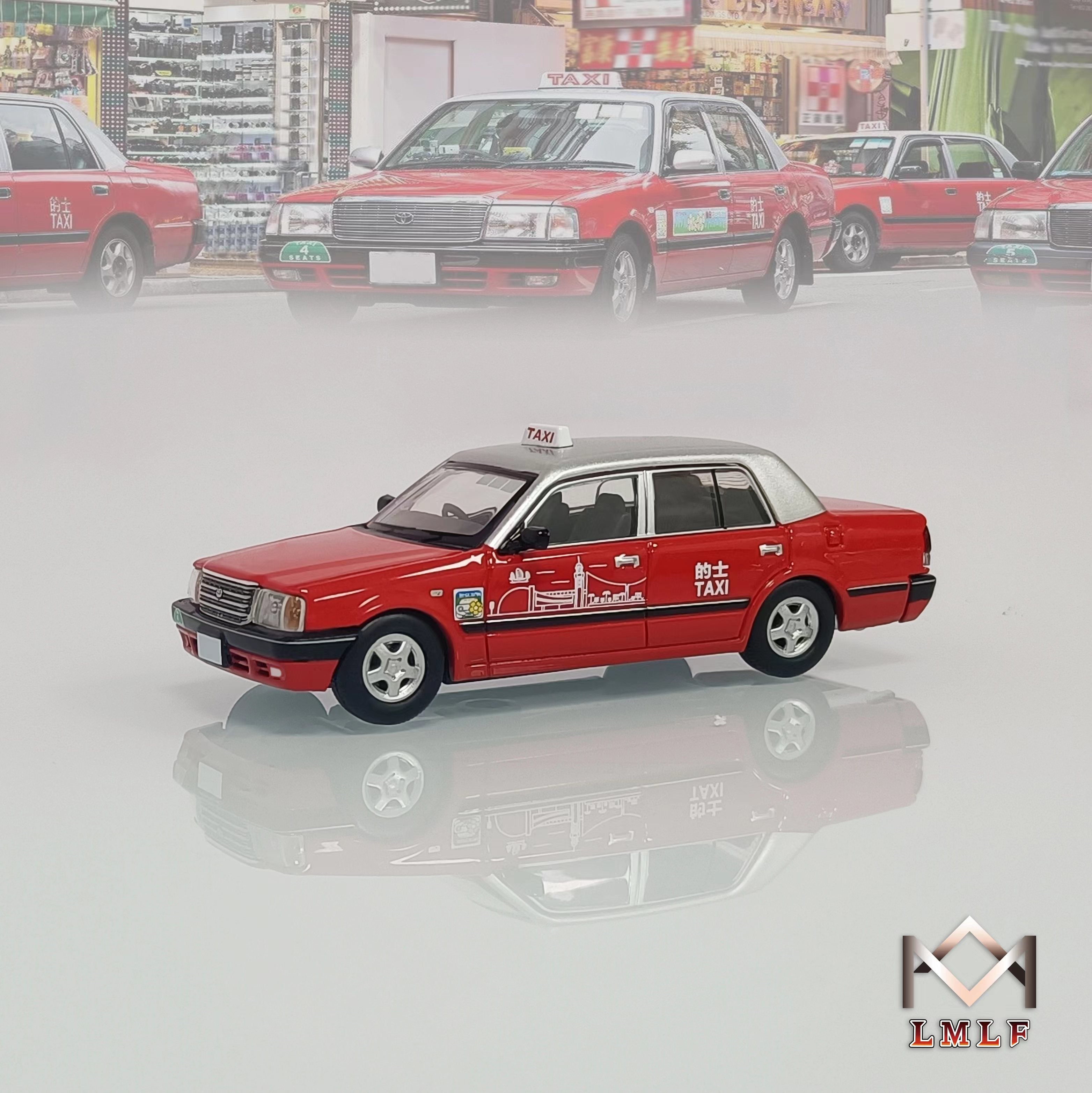 LMLF Model 1:64 Toyota Crown Hong Kong Taxi (3 Colours) – Horizon