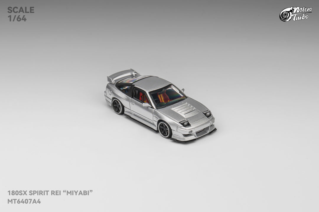 [Preorder] Microturbo 1:64 Custom 180sx Metallic Silver MT6407A4