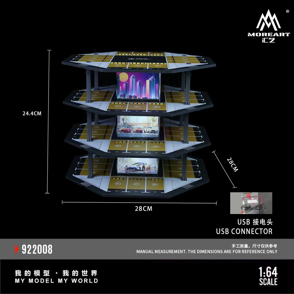 [Preorder] MoreArt 1:64 OCTAGONAL TOWER PARKING LOT 02 MODEL MO922008