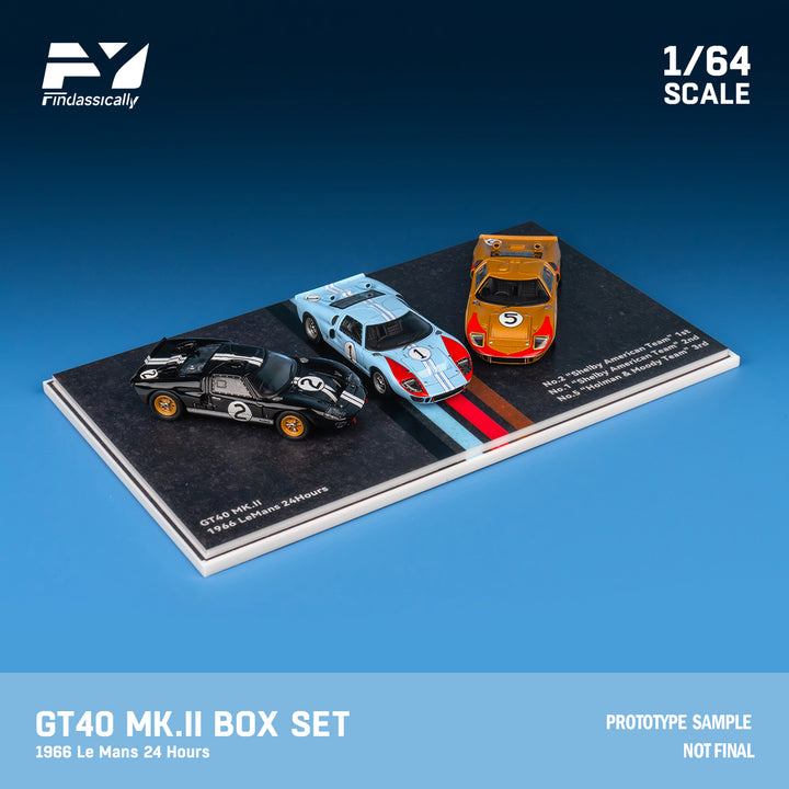 [Preorder] Finclassically 1:64 Ford GT40 MK.II 1966 LeMans 24hr Car Set