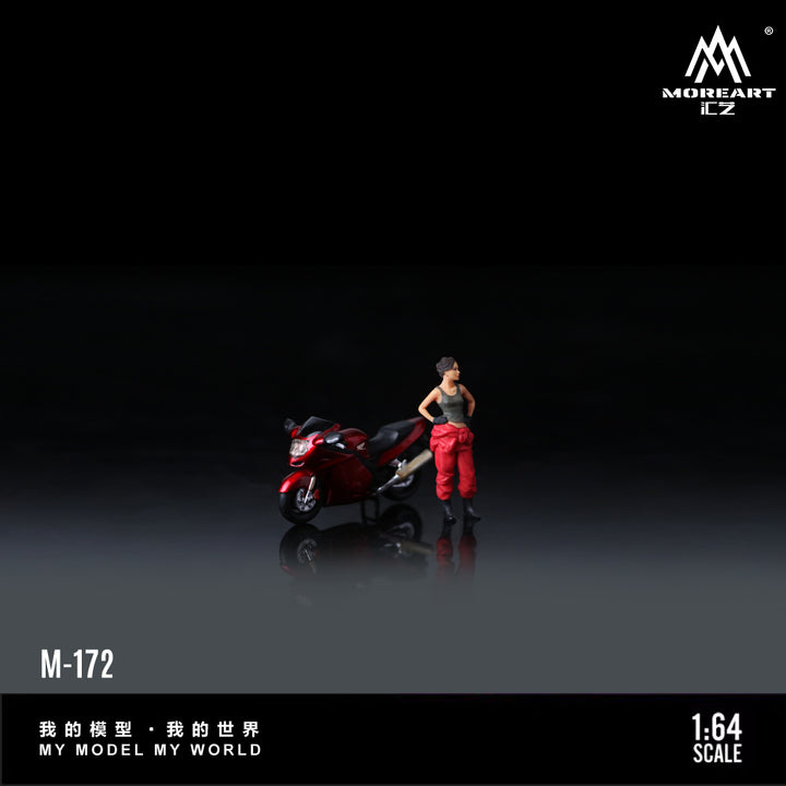 [Preorder] MoreArt 1:64 Honda CBR1100XX Metal red motorcycle girl MO222172