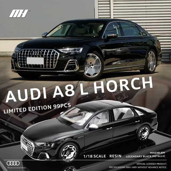 [Preorder] MOTORHELIX 1:18 Audi A8 L Horch Legendary Black MH036LBM