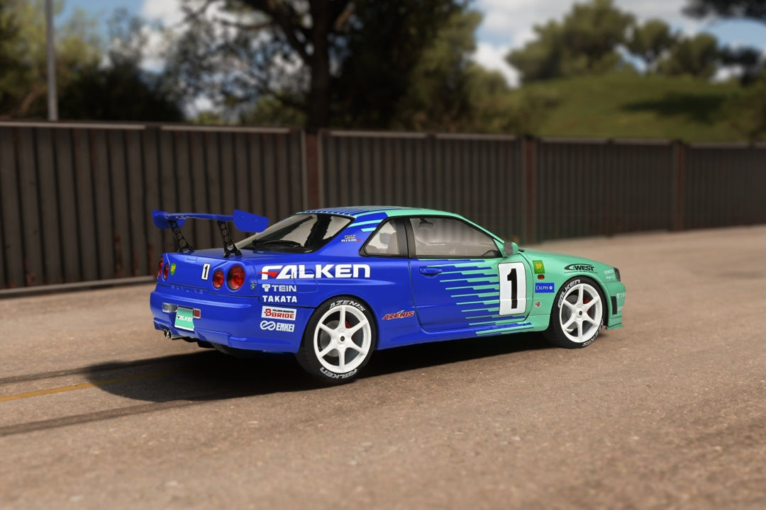 [Preorder] Fast Speed 1:64 Nissan Skyline GT-R R34 5th generation BNR34 - Falken #1