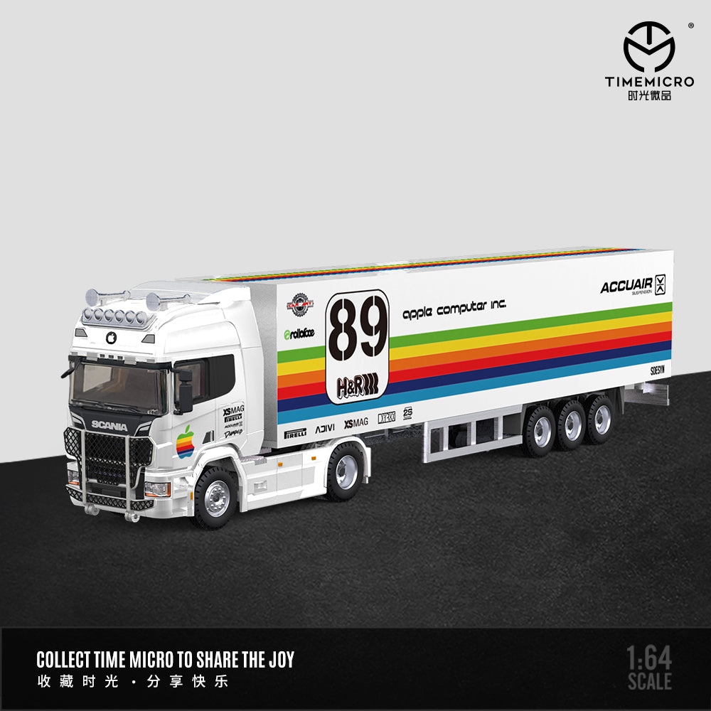 No182 ミニカー1/50 箱あり SCANIA トラック Time Micro 1:64 Scania Apple Container Truck (2 Colours) TM644010