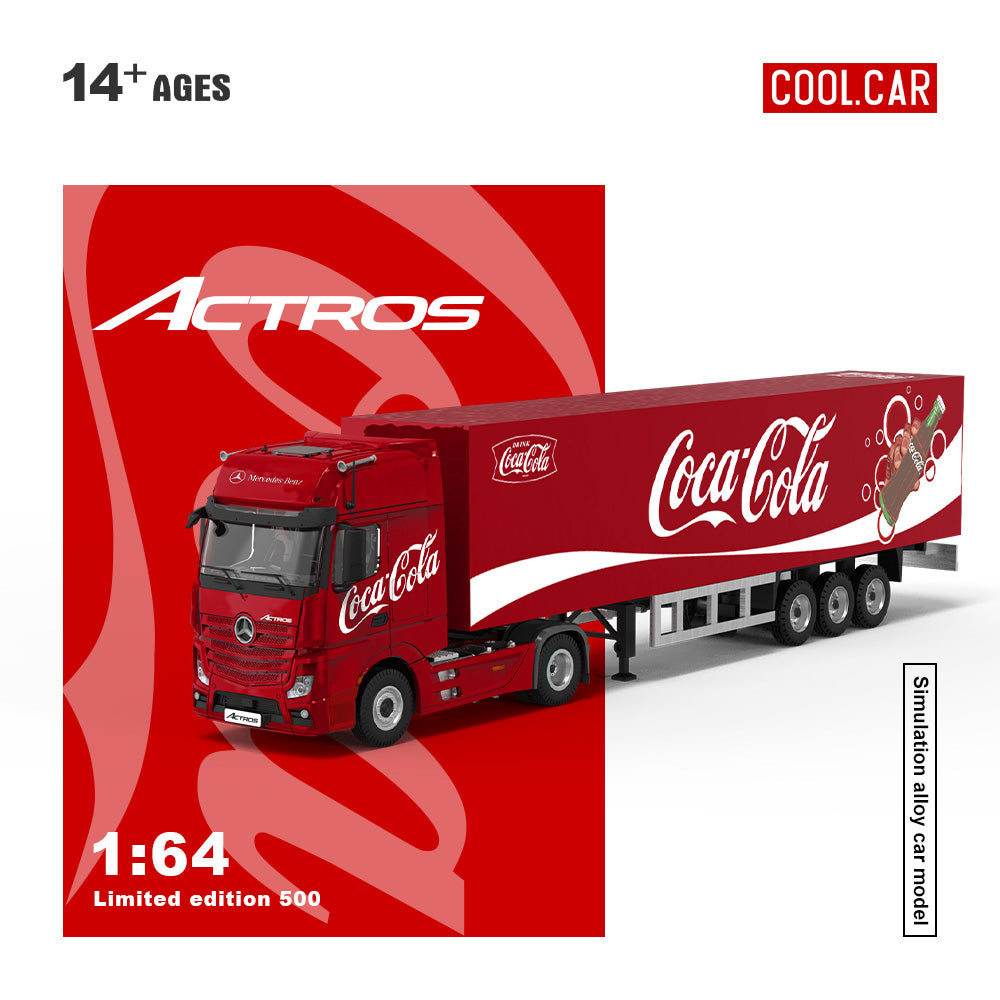 [Preorder] Cool Car 1:64 Mercedes Benz Actros Contrainer Truck coco cola livery CC646735