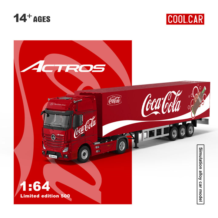[Preorder] Cool Car 1:64 Mercedes Benz Actros Contrainer Truck coco cola livery CC646735