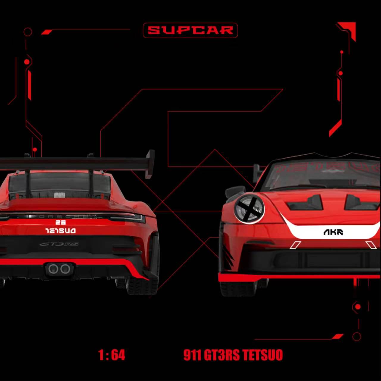 Preorder] SUPCAR 1:64 Porsche 911 GT3 RS Akira Chrimson TETSUO