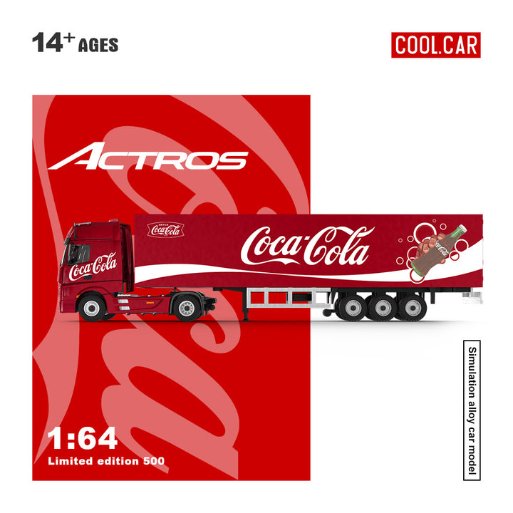 [Preorder] Cool Car 1:64 Mercedes Benz Actros Contrainer Truck coco cola livery CC646735