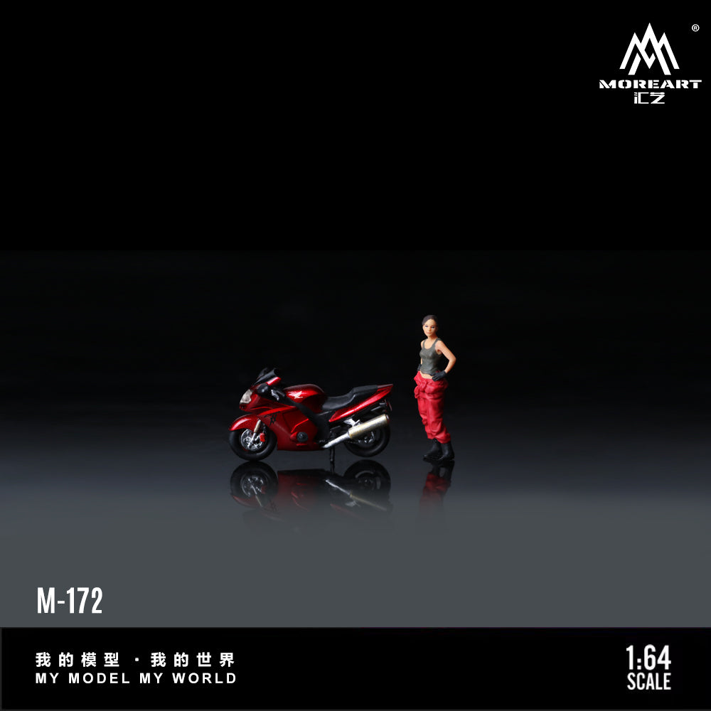 [Preorder] MoreArt 1:64 Honda CBR1100XX Metal red motorcycle girl MO222172