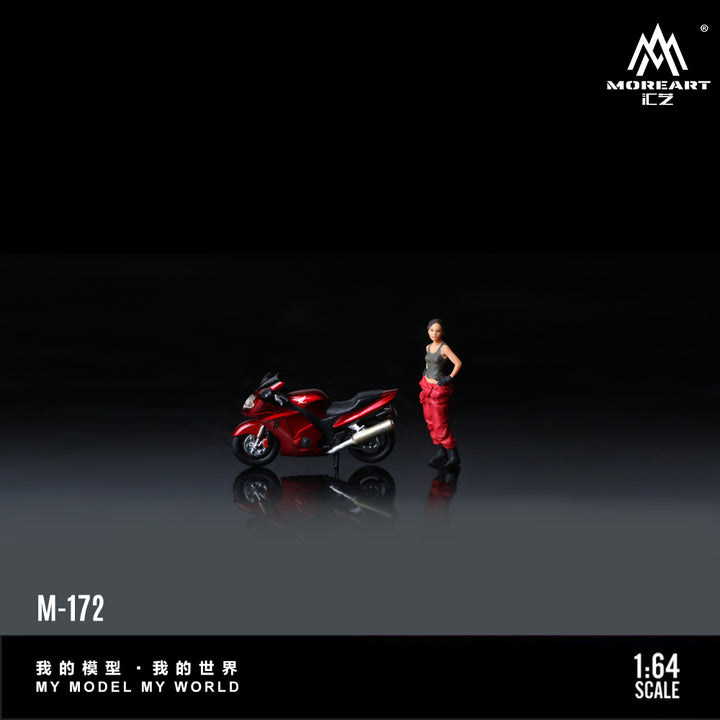 [Preorder] MoreArt 1:64 Honda CBR1100XX Metal red motorcycle girl MO222172