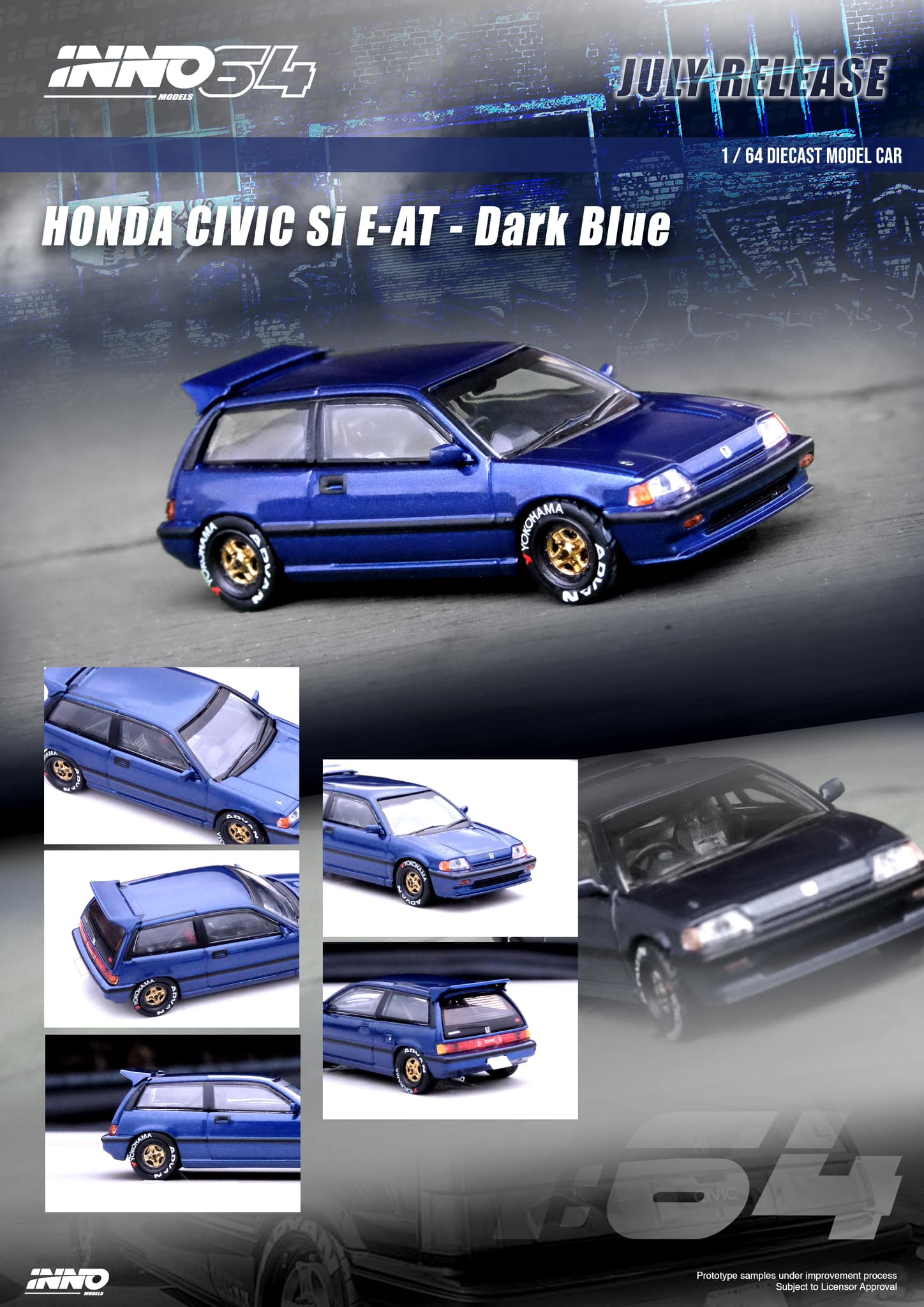 Inno64 1:64 Honda Civic Si E-AT Dark Blue IN64-EAT-DB – Horizon