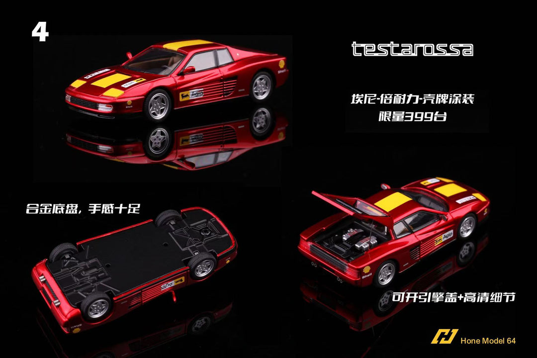 [Preorder] Hone Model 1:64 Ferrari Testarossa (4 Colorus)