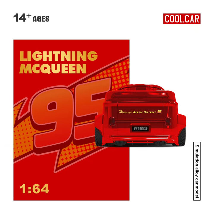 [Preorder] Cool Car 1:64 Volkswagen T1 Lightning McQueen Livery CC643923
