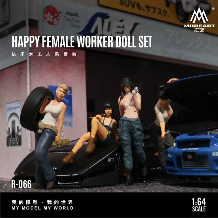 [Preorder] MoreArt 1:64 HAPPY FEMALE WORKER DOLL SET MO223066
