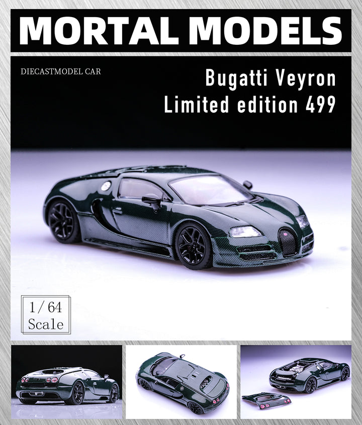 [Preorder] Mortal 1:64 Bugatti Veyron - Green Carbon