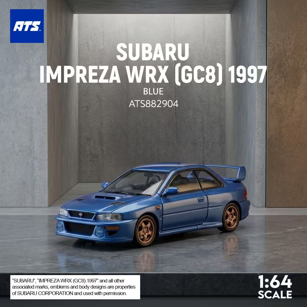 [Preorder] ATS Model 1:64 Subaru Impreza WRX (GC8) 1997 (2 Colours) ATS882903/ATS882904