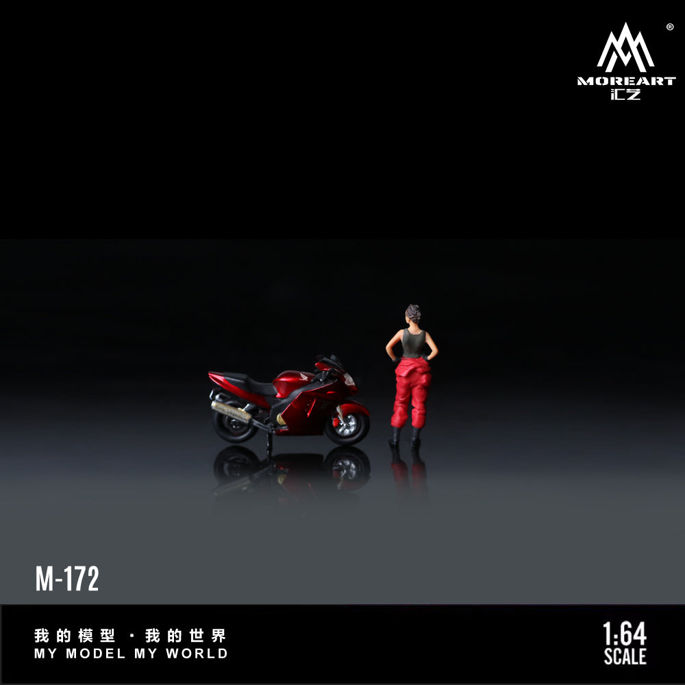 [Preorder] MoreArt 1:64 Honda CBR1100XX Metal red motorcycle girl MO222172