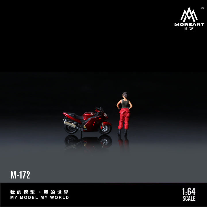 [Preorder] MoreArt 1:64 Honda CBR1100XX Metal red motorcycle girl MO222172