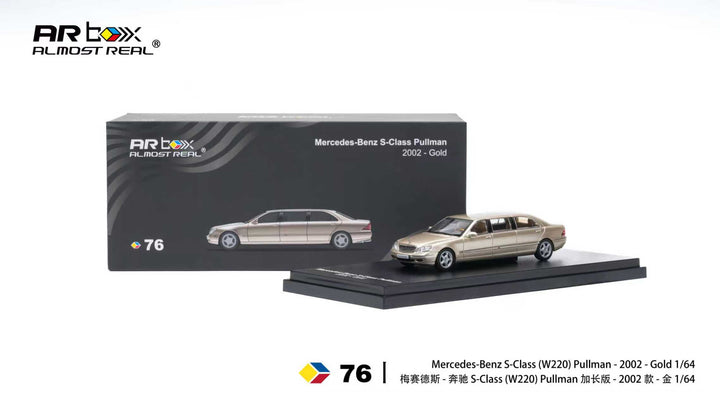 [Preorder] AR Box 1:64 Mercedes-Benz S-Class Pullman - 2002 - Gold 620412001