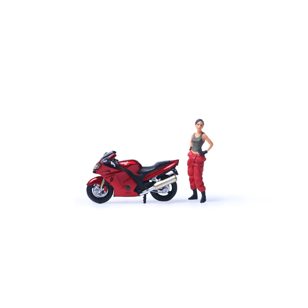 [Preorder] MoreArt 1:64 Honda CBR1100XX Metal red motorcycle girl MO222172