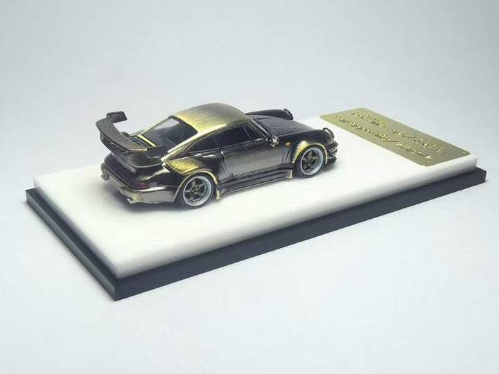 [Preorder] Model Collect 1:64 Porsche RWB964 High Wing Chrome Bronze Brushed Livery MC640024I