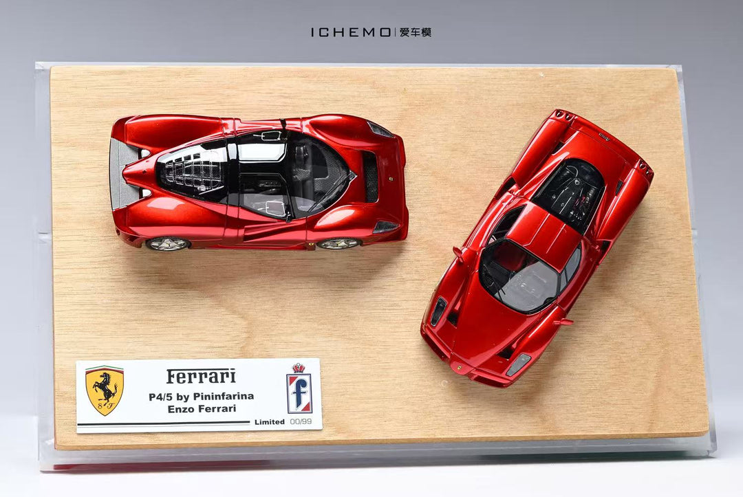 [Preorder] Demon Zone x DMH 1:64 Pininfarina P4/5 + Enzo Metallic Red Set