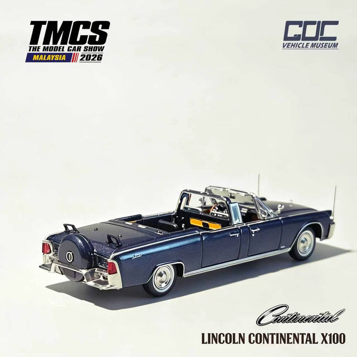 [Preorder] GOC 1:64 TMCS Malaysia 2026 Exhibition Edition Lincoln Continental X100 Blue