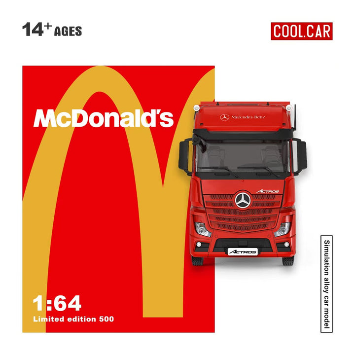 [Preorder] Cool Car 1:64 Mercedes Benz Actros Contrainer Truck McDonald's livery CC646736