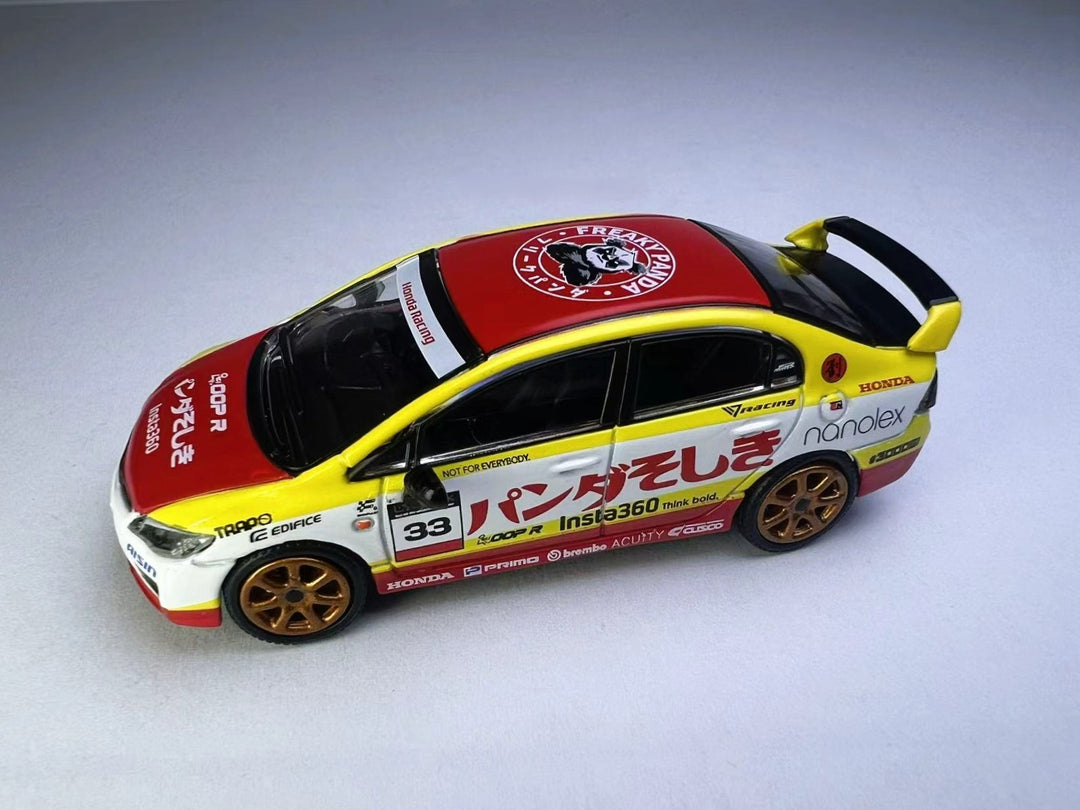 GCD 1:64 2025 THE DIECAST EXPO Honda Civic Type-R FD2 2007 Freaky Panda LL-021-324
