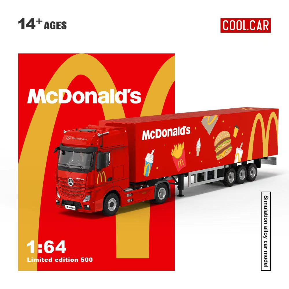 [Preorder] Cool Car 1:64 Mercedes Benz Actros Contrainer Truck McDonald's livery CC646736