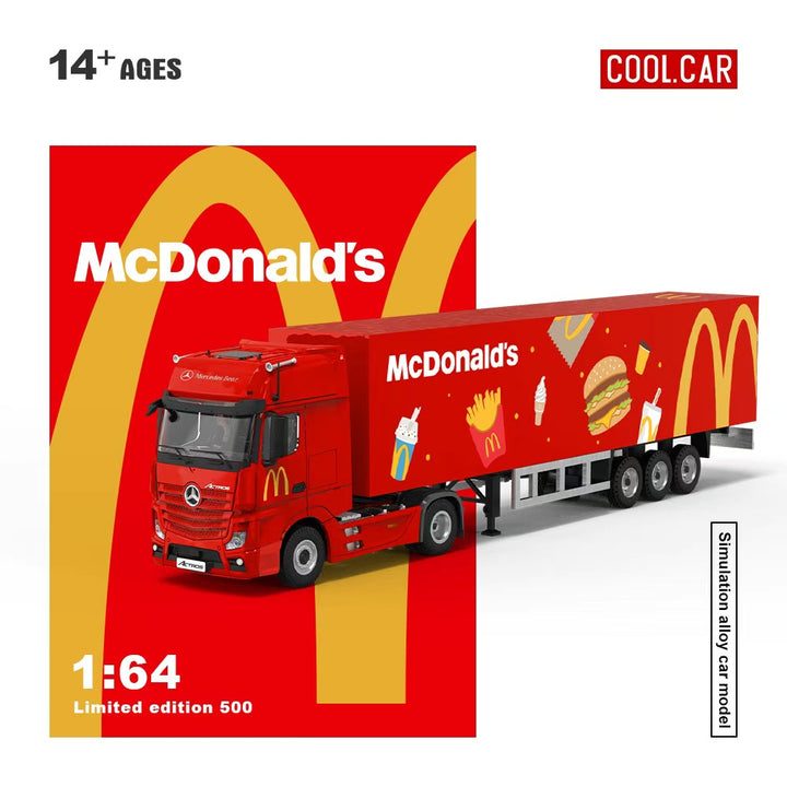 [Preorder] Cool Car 1:64 Mercedes Benz Actros Contrainer Truck McDonald's livery CC646736