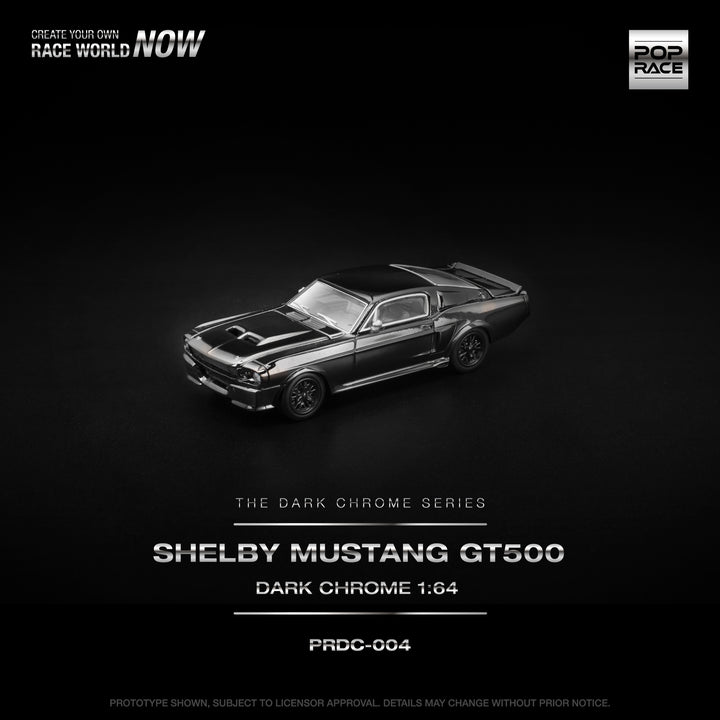 [Preorder] POPRACE 1:64 Shelby Mustang GT500 Dark Chrome PRDC004