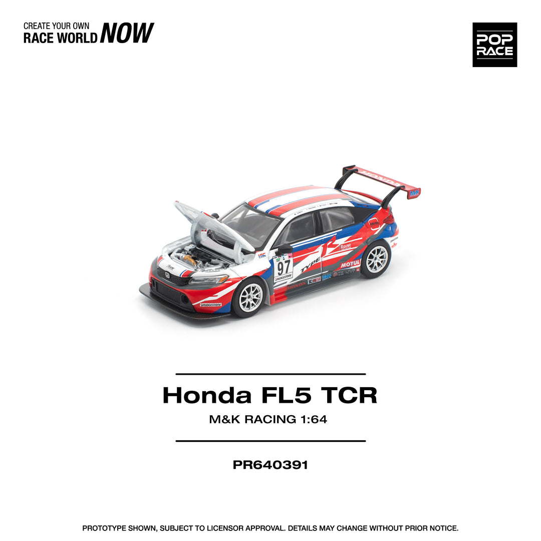 [Preorder] POPRACE 1:64 Honda Civic Type-R (FL5) TCR - M&amp;K Racing PR640391
