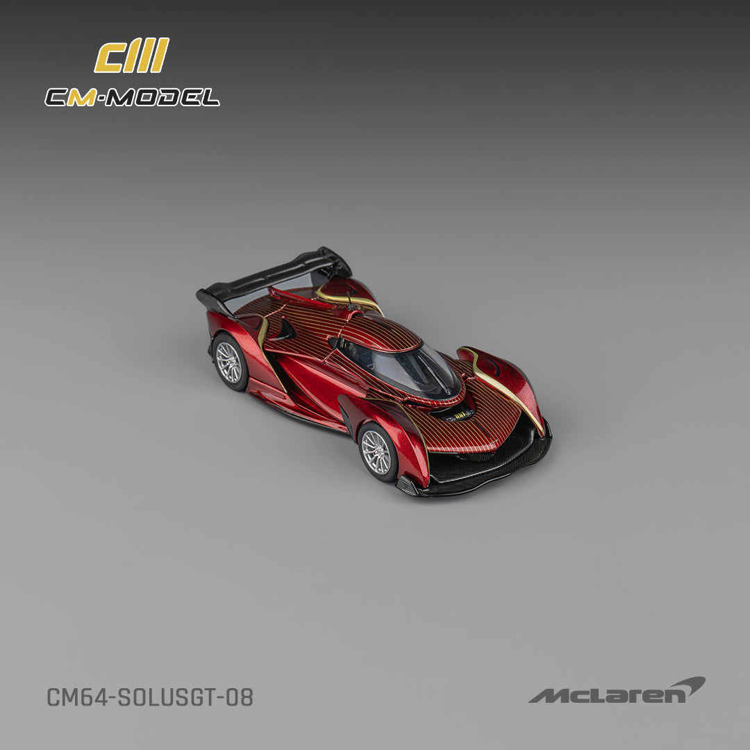 [Preorder] CM Model 1:64 McLaren SolusGT Metallic Red with Gold