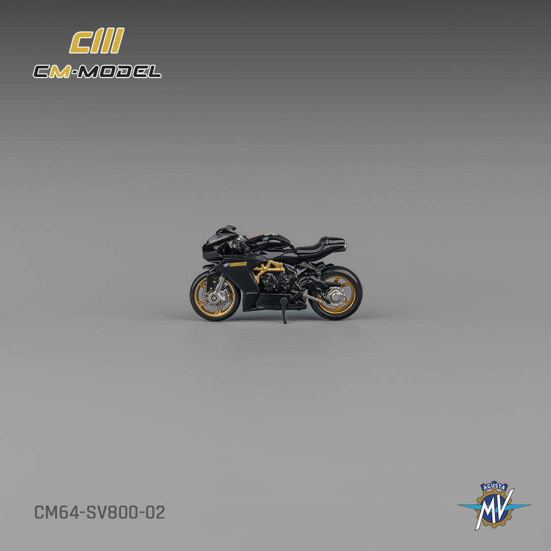 [Preorder] CM Model 1:64 MV Agusta SV800 Black with showgirl