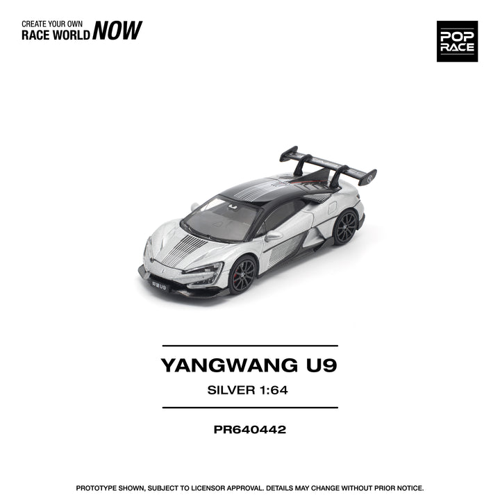 [Preorder] POPRACE 1:64 Yangwang U9 - Silver PR640442