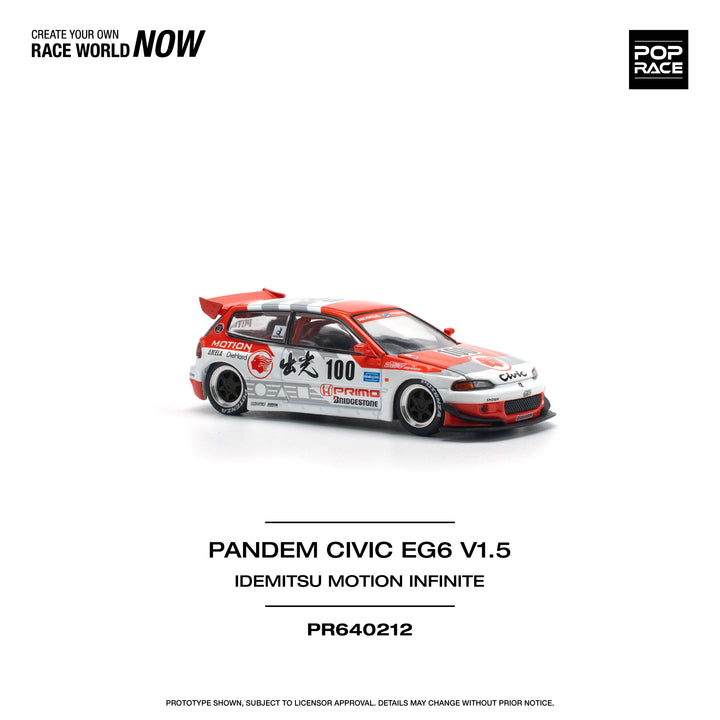 [Preorder] POPRACE 1:64 PANDEM CIVIC EG6 v1.5 IDEMITSU MOTION INFINITE