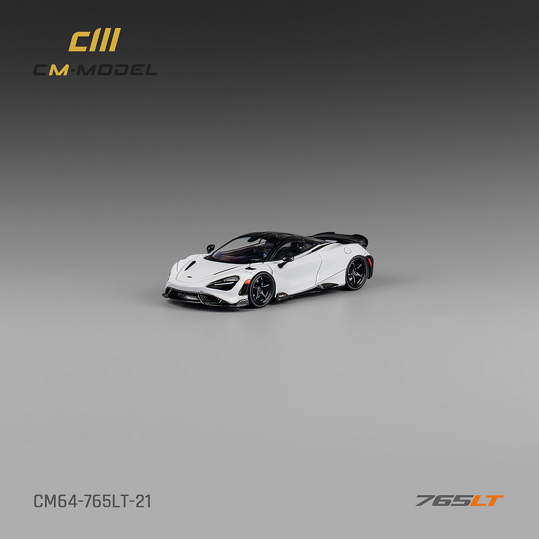 [Preorder] CM Model 1:64 McLaren 765LT White with carbon hood