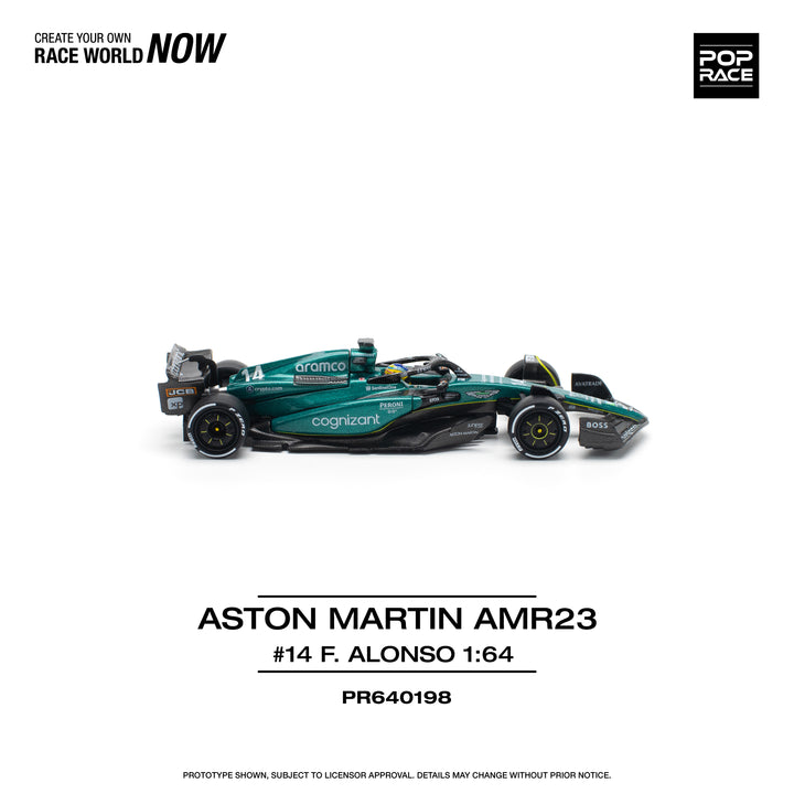 [Preorder] POPRACE 1:64 ASTON MARTIN AMR23 F1 - #14 F. ALONSO