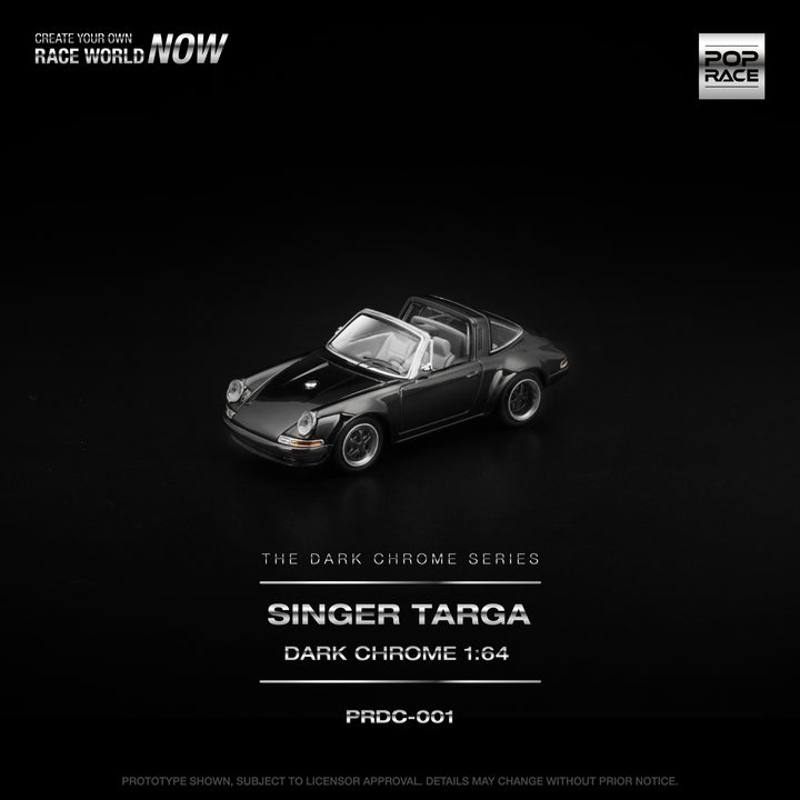 [Preorder] POPRACE 1:64 Singer Targa Dark Chrome PRDC001