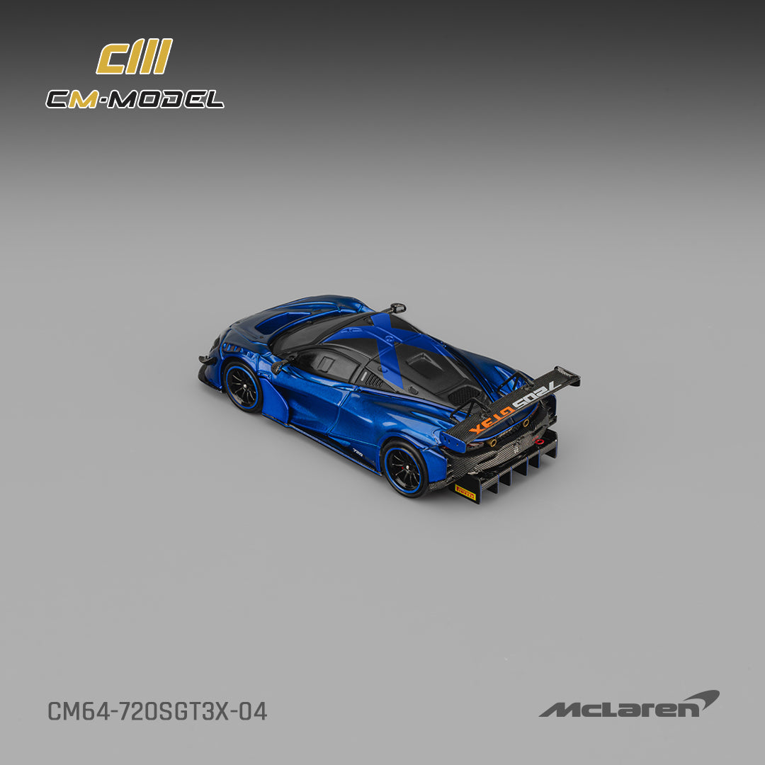 [Preorder] CM Model 1:64 Mclaren 720SGT3X Aurora Blue CM64-720SGT3X-04