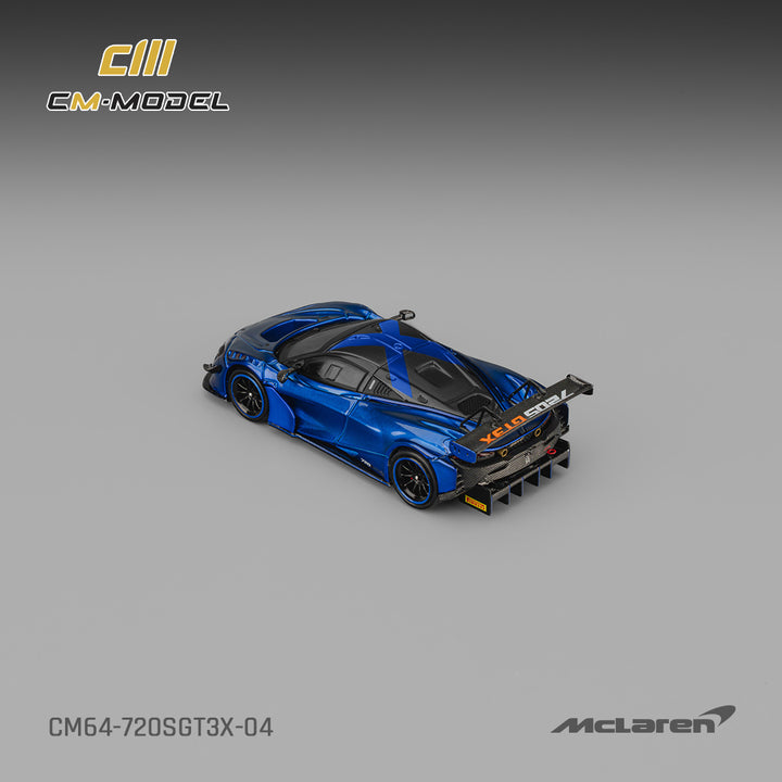 [Preorder] CM Model 1:64 Mclaren 720SGT3X Aurora Blue CM64-720SGT3X-04