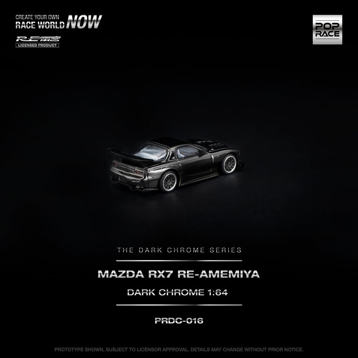 [Preorder] POPRACE 1:64 MAZDA RX-7 RE-AMEMIYA DARK CHROME PRDC016
