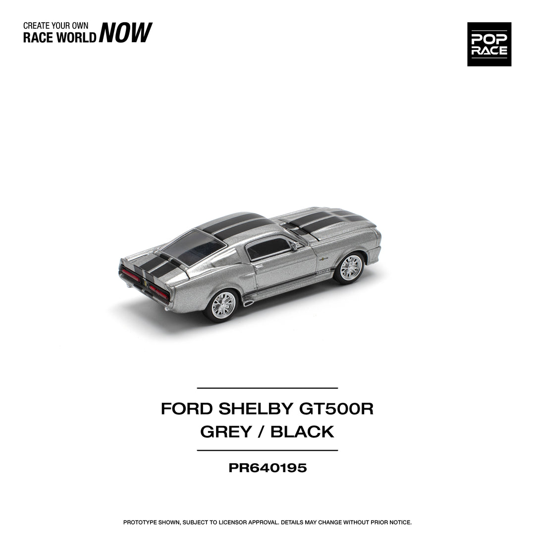 [Preorder] POPRACE 1:64 1967 SHELBY MUSTANG GT500 GREY/BLACK