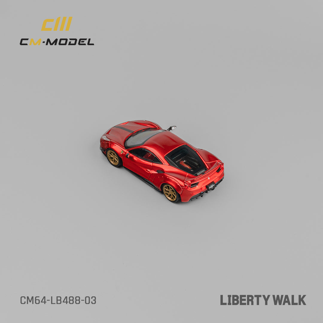 [Preorder] CM Model 1:64 LBWK 488 Widebody Metallic red