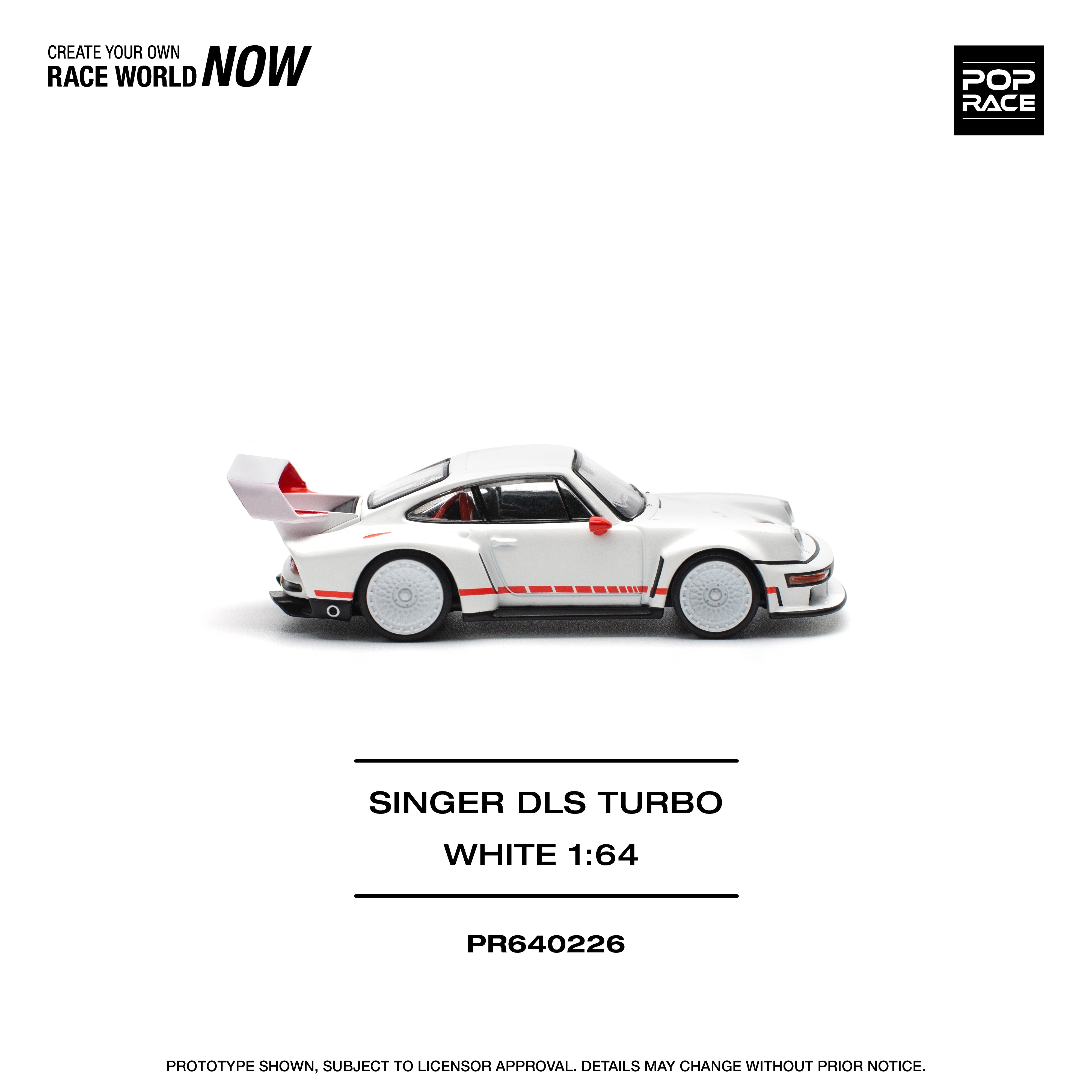 POPRACE 1:64 SINGER DLS TURBO (TRACK) - WHITE PR640226 – Horizon