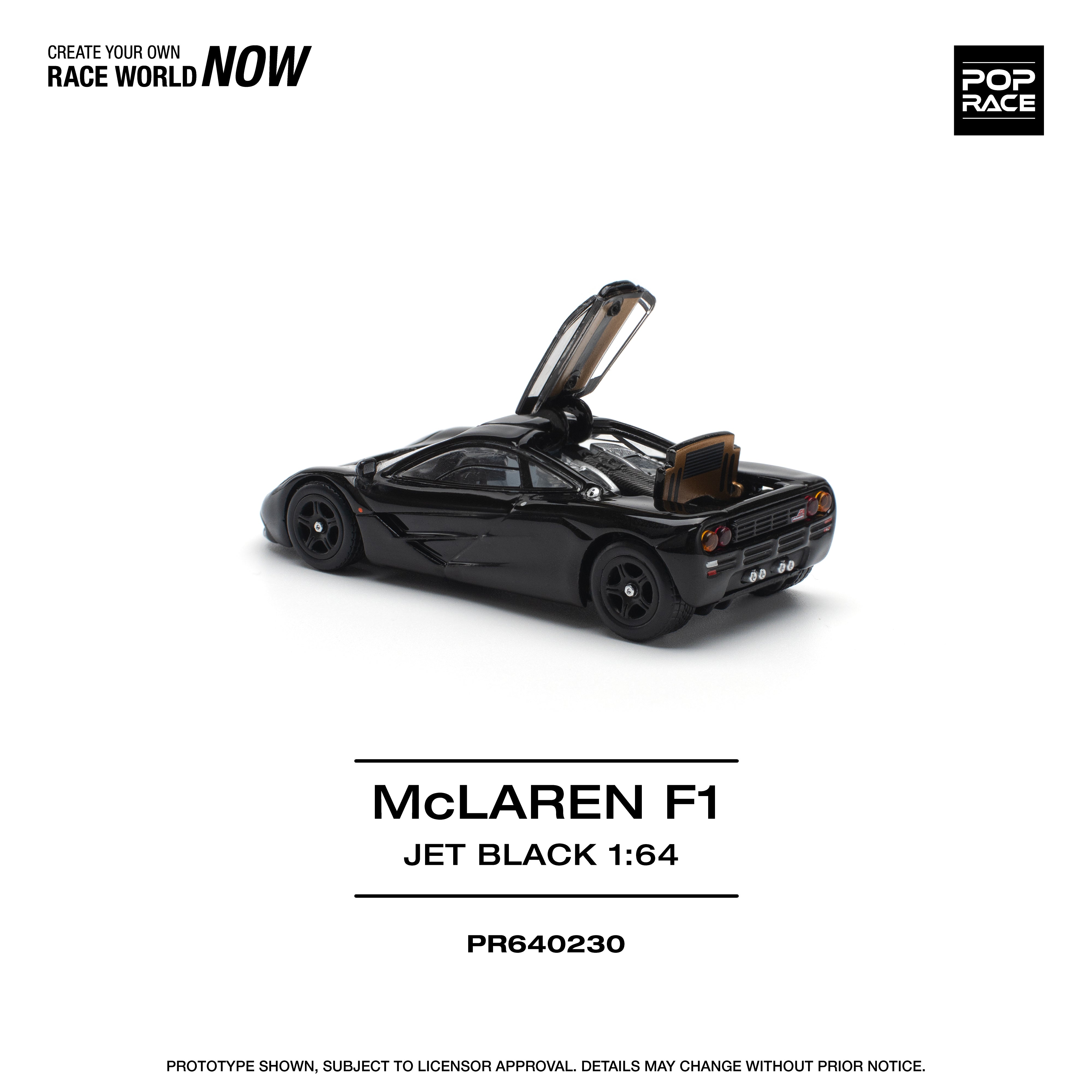 POPRACE 1:64 McLAREN F1 - JET BLACK PR640230 – Horizon Diecast