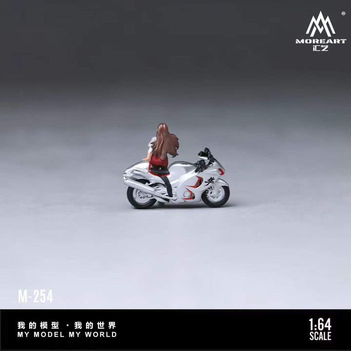 [Preorder] MoreArt 1:64 Silver War Falcon Motocycle Chic Women Figure Set MO222254